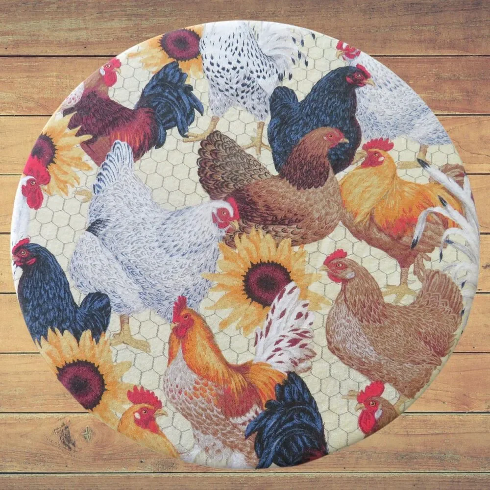 Kitchenaid Bowl Cover Reversible Chickens and Sunflowers